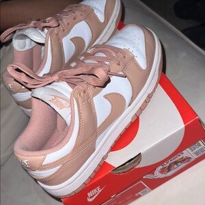 Nike Women's Blush and White Sneakers